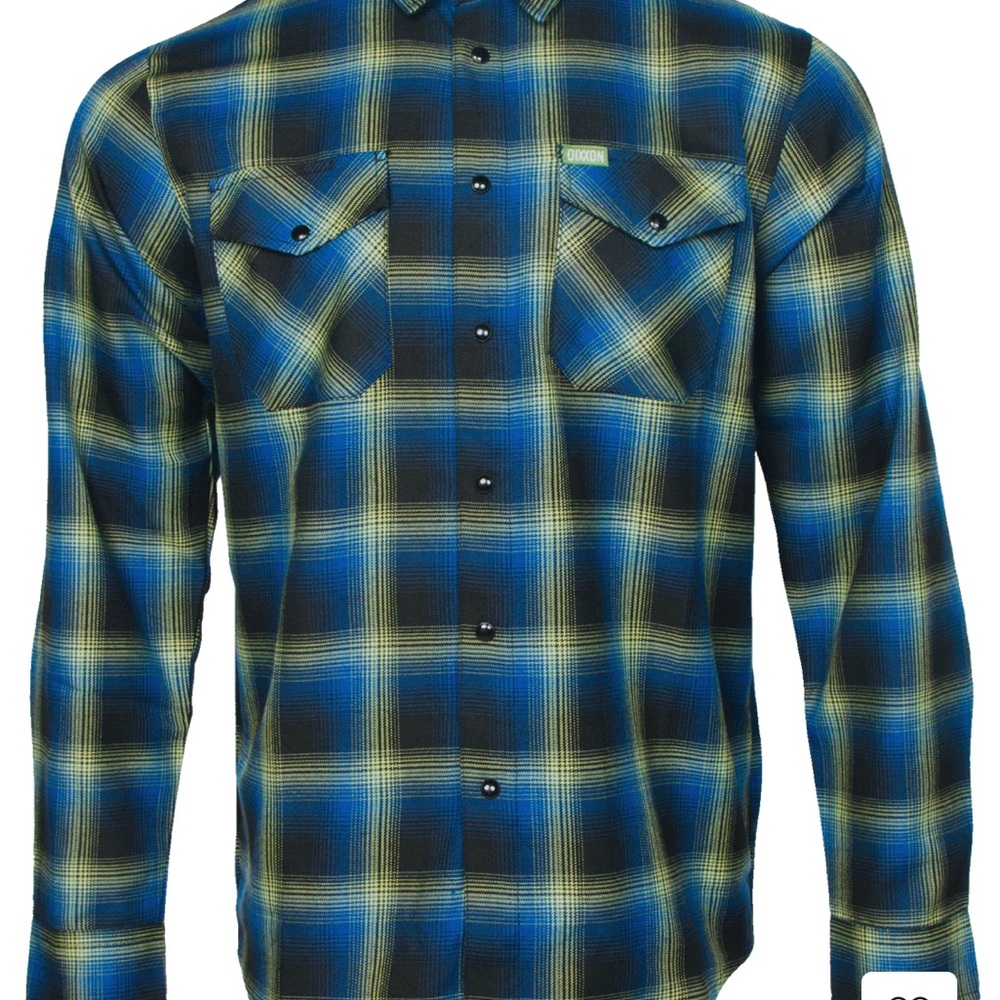 DIXXON Blue and Black Checkered Men's Shirt